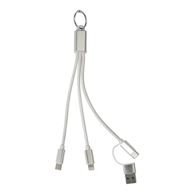 Picture of KEYRING USB CHARGER CABLE in Silver