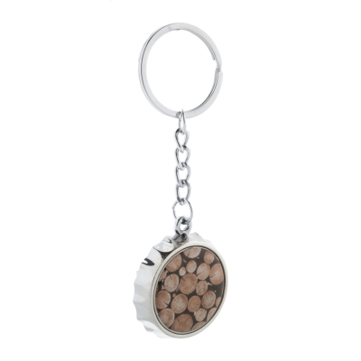 Picture of BOTTLE OPENER KEYRING in Silver.
