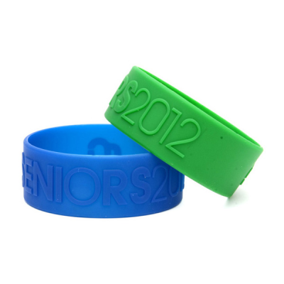 Picture of 1 INCH EMBOSSED SILICON WRIST BAND.