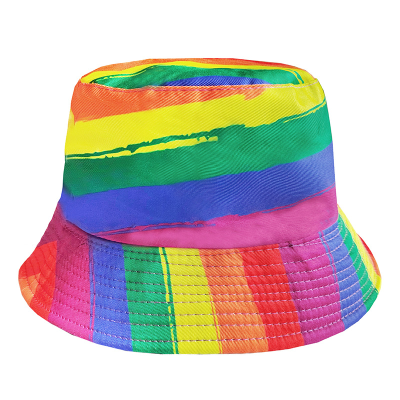 Picture of RAINBOW BUCKET HAT.