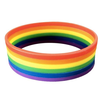 Picture of RAINBOW SILICON WRIST BAND.