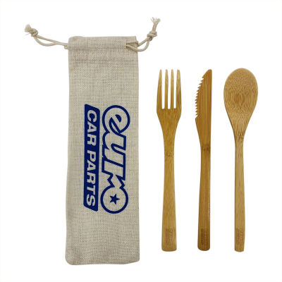 Picture of BAMBOO CUTLERY SET.