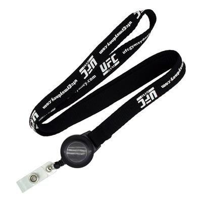 Picture of FLAT RIBBED LANYARD with Security Ski Pass Holder Pull Reel