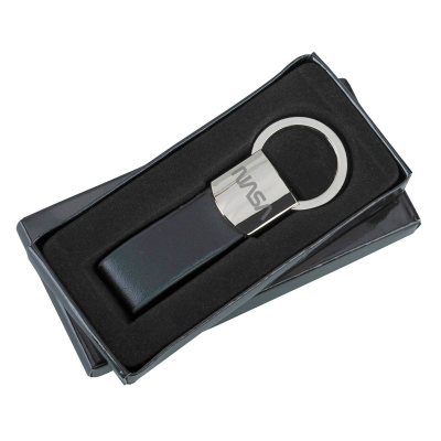 Picture of LEATHER EXECUTIVE KEYRING.