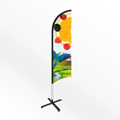 Picture of LARGE FEATHER FLAG BANNER with Cross Base.