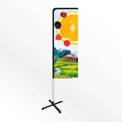 Picture of LARGE URBAN RECTANGULAR PORTABLE FLAG BANNER with Cross Base.