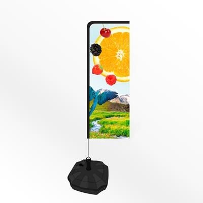 Picture of LARGE URBAN RECTANGULAR PORTABLE FLAG BANNER with Water or Sand Base.