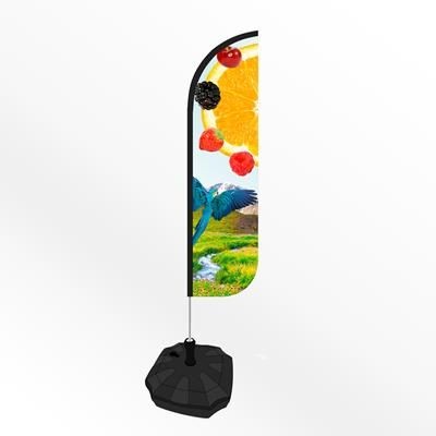 Picture of SMALL ROUND FEATHER FLAG BANNER with Water or Sand Base