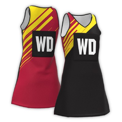 Picture of FULLY SUBLIMATED 240G BESPOKE NETBALL DRESS