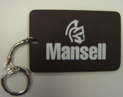 Picture of RECTANGULAR POLISHED NATURAL SLATE KEYRING