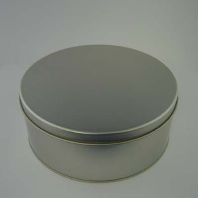 Picture of ROUND SWEETS TIN in Matt Silver