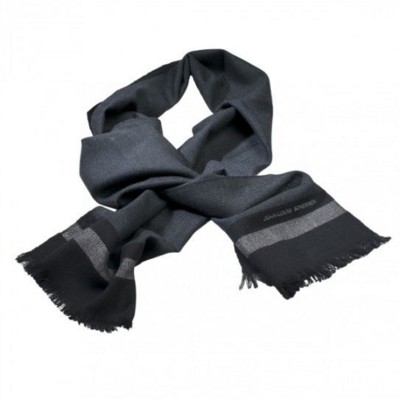 Picture of JEAN LOUIS SCHERRER CHEVRON WOOL SCARF in Black & Grey.