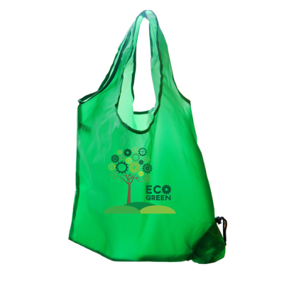 Picture of GREEN POLYESTER FOLDING BAG in a Bag