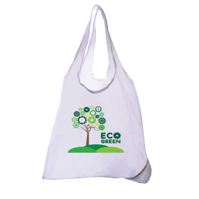 Picture of WHITE POLYESTER FOLDING BAG in a Bag.