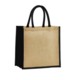 Picture of REUSABLE MIDI JUTE SUSTAINABLE BAG with Black Gusset & Handles