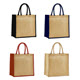Picture of REUSABLE MIDI JUTE TOTE SUSTAINABLE BAG FOR LIFE with Dyed Gusset & Handles