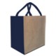 Picture of JUT3 NATURAL JUTE BAG with Navy Trim