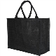 Picture of LARGE BLACK JUTE BAG with 40Cm Cotton Web Handles