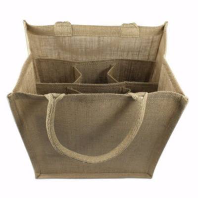 Picture of JUT6BB NATURAL JUTE BAG - 6 BOTTLE INSERT.