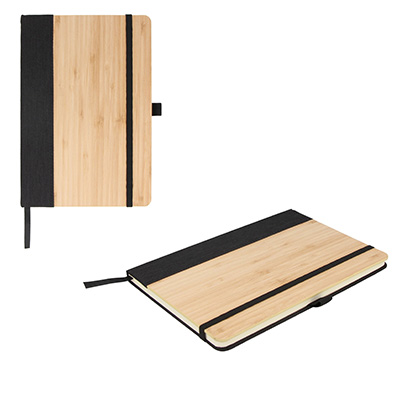 Picture of A5 BAMBOO NOTE BOOK with RPET Reverse