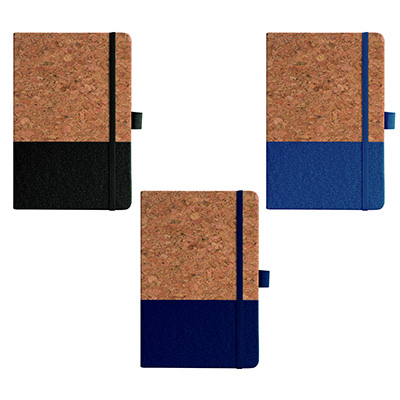 Picture of A5 TWO COLOUR HARDCOVER CORK NOTE BOOK