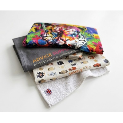 Picture of 420GSM FULL COLOUR EDGE TO EDGE DYE SUB TEA TOWEL