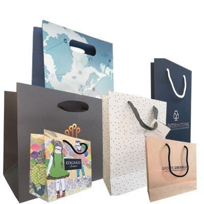 Picture of ECO BIODEGRADABLE MATT GLOSS LAMINATED PAPER BAG with Rope Handles