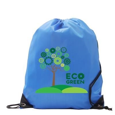 Picture of BURTON RECYCLABLE POLYESTER DRAWSTRING GYMSAC BAG in Light Blue.