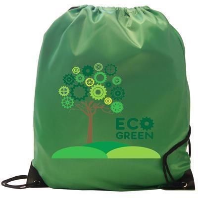 Picture of 210D CHILDRENS RECYCLABLE BURTON POLYESTER GYMSACK DRAWSTRING BAG.