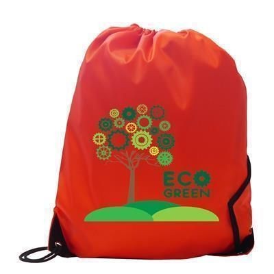Picture of 210D CHILDRENS RECYCLABLE BURTON POLYESTER GYMSACK DRAWSTRING BAG.