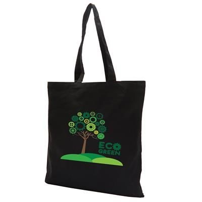 Picture of DUNHAM 7OZ BLACK CANVAS COTTON BIO-DEGRADABLE SHOPPER TOTE BAG