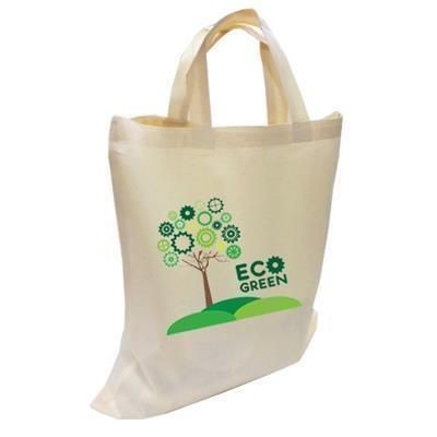 DUNHAM COTTON SHOPPER TOTE BAG BIODEGRADABLE with Short Handles.