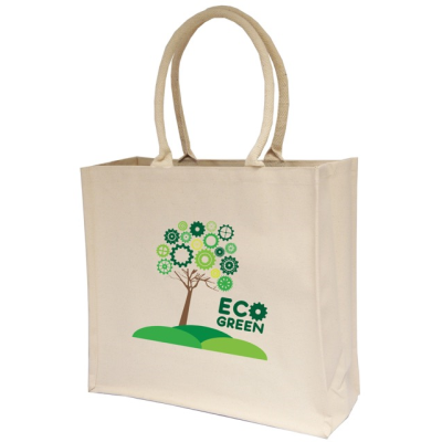 laminated shopper tote