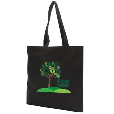 Picture of 10OZ BLACK DYED CANVAS SHOPPER TOTE BAG.