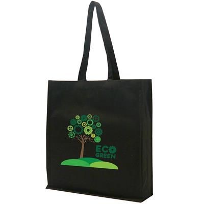 Picture of 12OZ COTTON CANVAS SHOPPER TOTE BAG in Black.