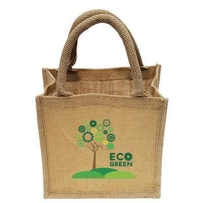 Picture of MINI JUTE SHOPPER TOTE BAG in Natural