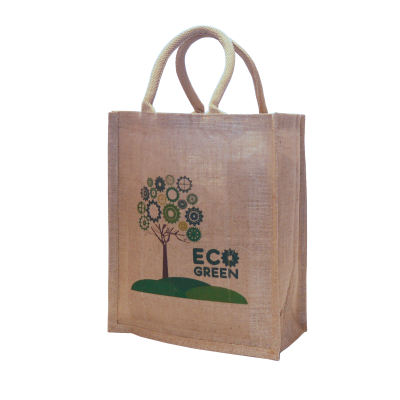 TATTON SMALL JUTE CONFERENCE BAG with 40cm Web Handles