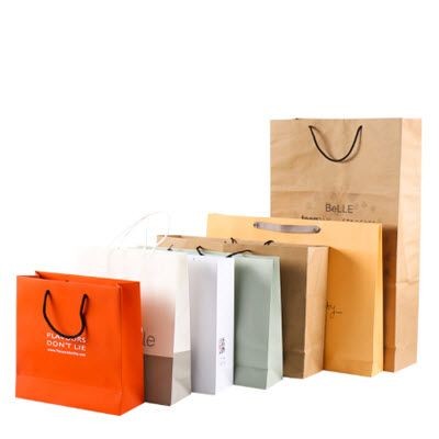 Picture of 170GSM REUSABLE THICK KRAFT PAPER CARRIER BAG with Rope Handles