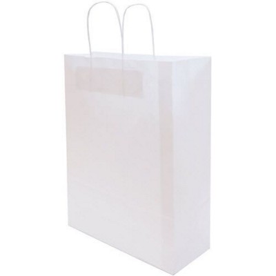 Picture of HARDWICK LARGE WHITE KRAFT PAPER BAG with Twisted Paper Handles.