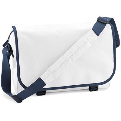 Picture of MARBURY 600D POLYESTER MESSENGER BAG in White