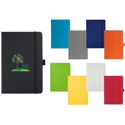 Picture of A5 SOFTFEEL PU HARD COVER NOTE BOOK with Pen-Loop, Elastic Closure, Bookmark Ribbon