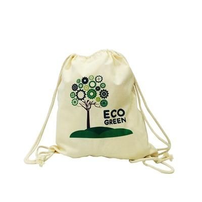 Picture of ARLEY ORGANIC COTTON DOUBLE DRAWSTRING BAG.