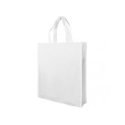KNOWSLEY NON WOVEN POLYPROPYLENE BAG in White with Long Handles.