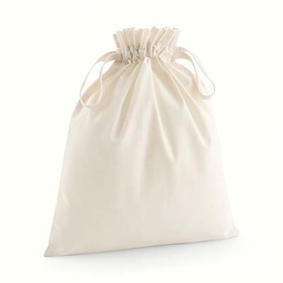 Picture of WESTFORD MILL BIOEGRADABLE ORGANIC DRAWSTRING POUCH BAG with Double Drawstring Closure.