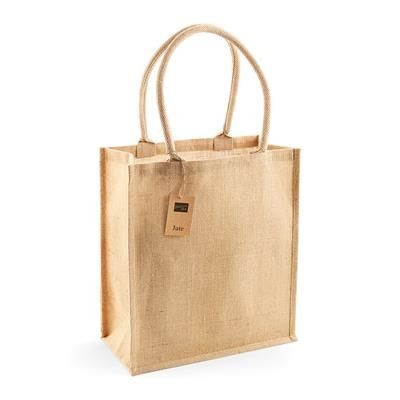 Picture of WESTFORD MILL JUTE BOUTIQUE SHOPPER TOTE BAG.