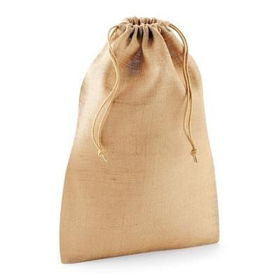 Picture of WESTFORD MILL JUTE POUCH BIODEGRADABLE DRAWSTRING BAG.