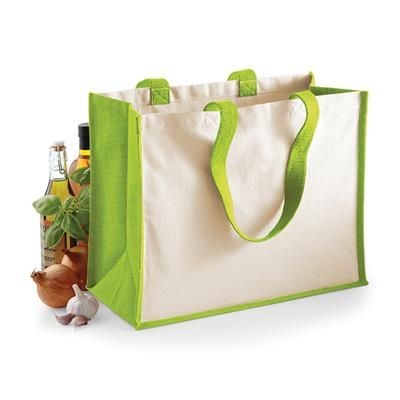 Picture of WESTFORD MILL PRINTERS JUTE CLASSIC SHOPPER TOTE BAG.