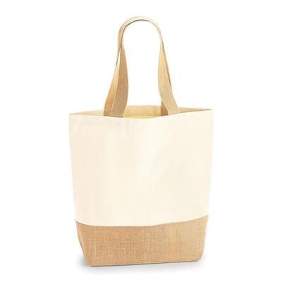 Picture of WESTFORD MILL PORTRAIT CANVAS SHOPPER with Jute Base & Cotton Web Handles.