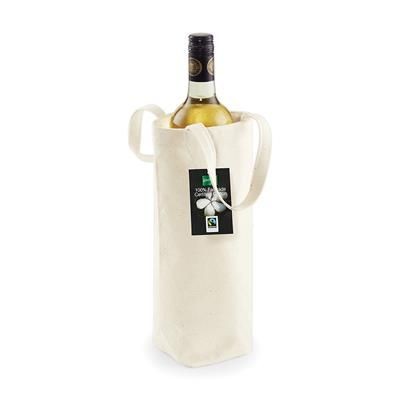 Picture of WESTFORD MILL FAIRTRADE COTTON BOTTLE BAG.
