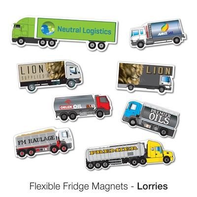 Picture of VARIOUS LORRY SHAPE FLEXIBLE FRIDGE MAGNET.